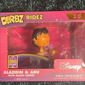 Disney Dorbz Ridez Aladdin & Abu Vinyl Collectible - Pink and Purple